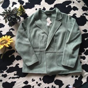 Talbots Sage Pastel Wool Blazer